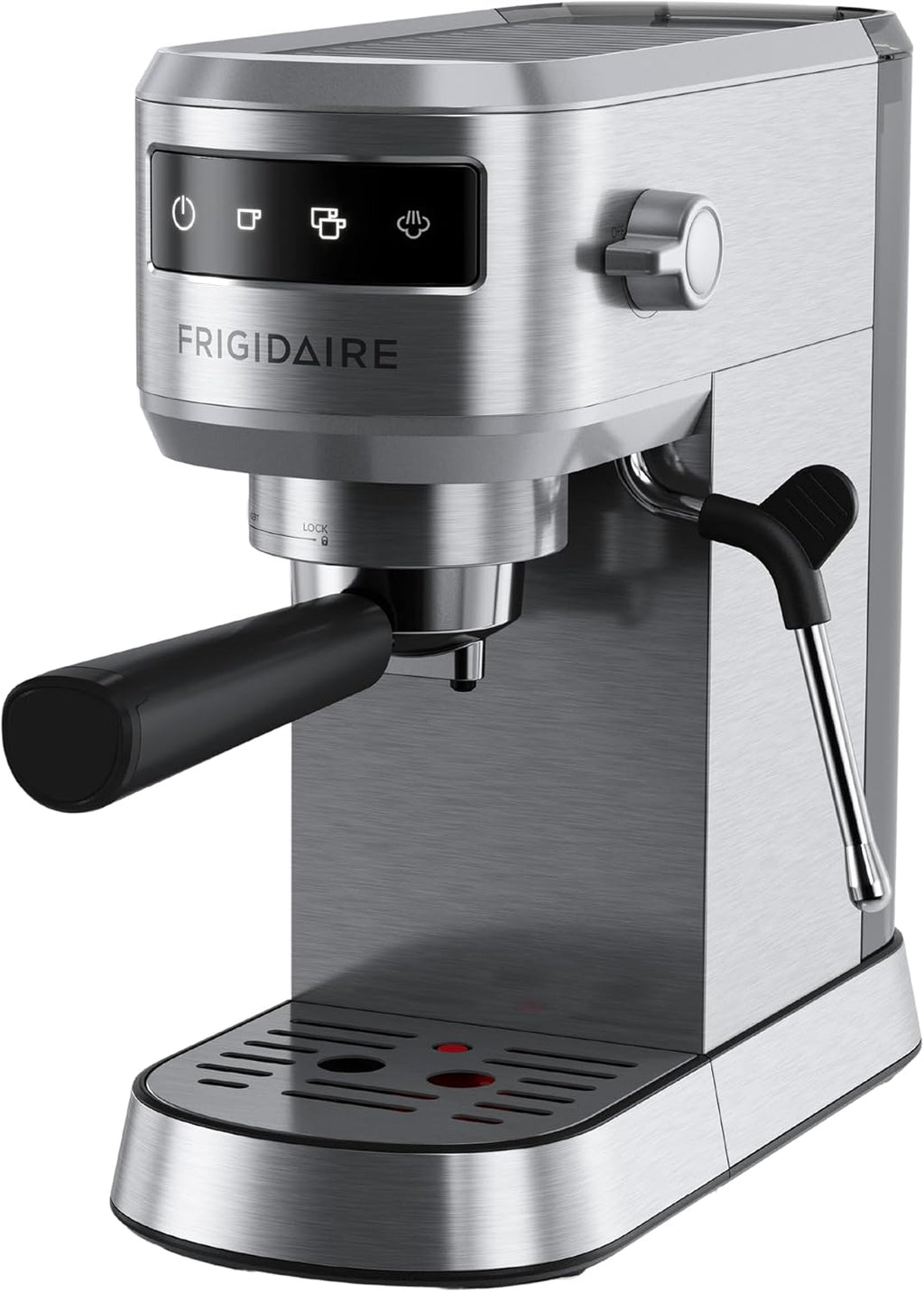 Steam Espresso Maker, Coffee Machine with Milk Frother & Cup Warmer, 20 Bar Pressure, 34 Oz Removable Water Tank, Single or Double Shot, Stainless Steel