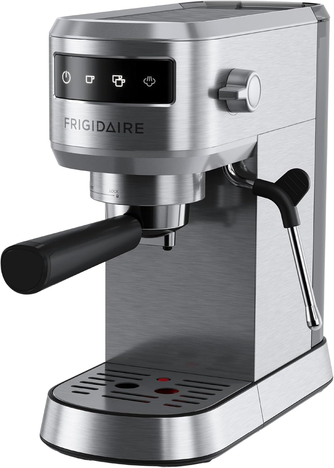 Steam Espresso Maker, Coffee Machine with Milk Frother & Cup Warmer, 20 Bar Pressure, 34 Oz Removable Water Tank, Single or Double Shot, Stainless Steel