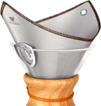 Stainless Steel Coffee Filter for 6/8/10 Cup Pour over Glass Coffee Makers–Square Reusable Mesh Coffee Filter with Hanging-Ears, Compatible with Chemex and Similar Pour over Glass Coffee Makers