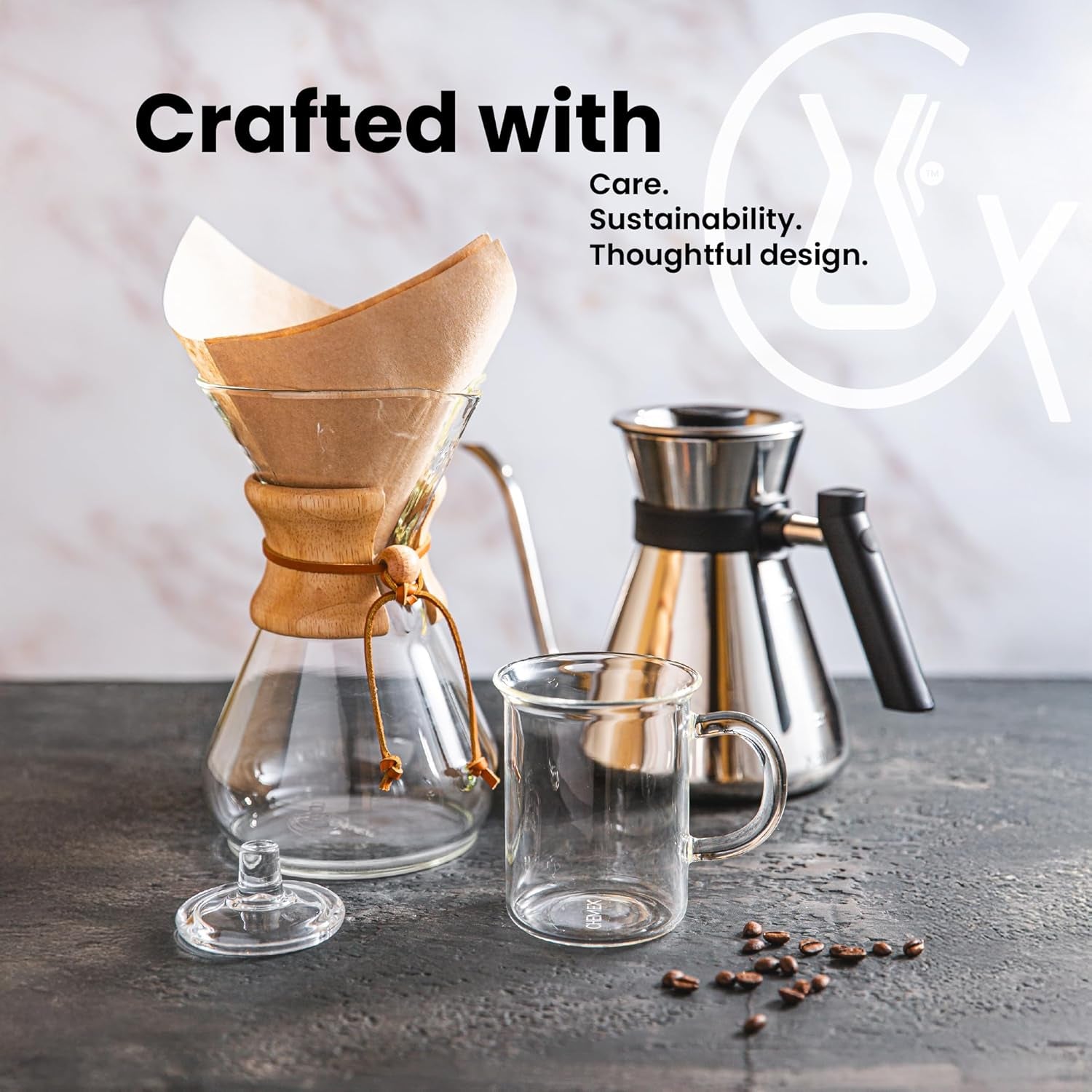 Pour-Over Glass Coffeemaker - Classic Series - 8-Cup - Exclusive Packaging
